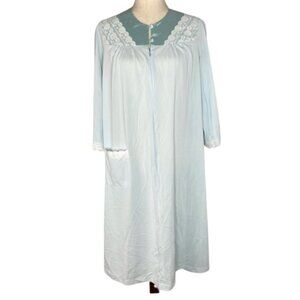 Vintage Shadow Line Size Small Half Zip Nightgown House Coat Nylon